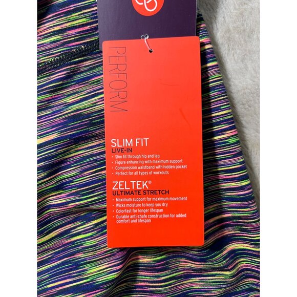 Zella Reversible Slim Fit Live-In Leggings Zel Tek Ultimate Stretch Multicolor S - Picture 4 of 8